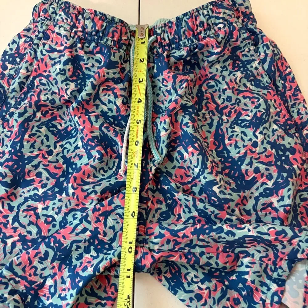 Peter Millar Swim Trunks Boy's Large Colorful Printed Shark Bathing Suit